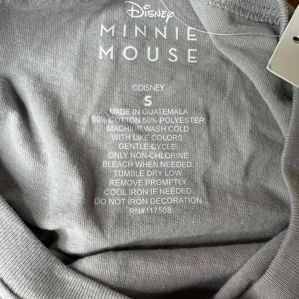 Minnie Mouse Grey Crop Top Women's - NWT - Picture 2 of 5